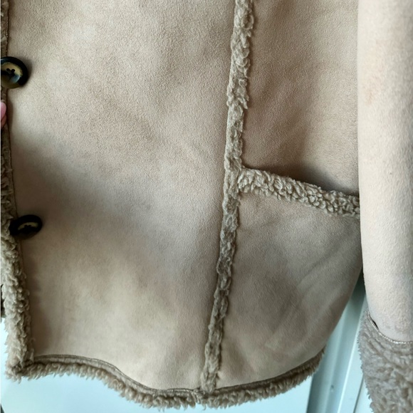 LL Bean Suede Sherpa Jacket Size XL - Picture 2 of 9